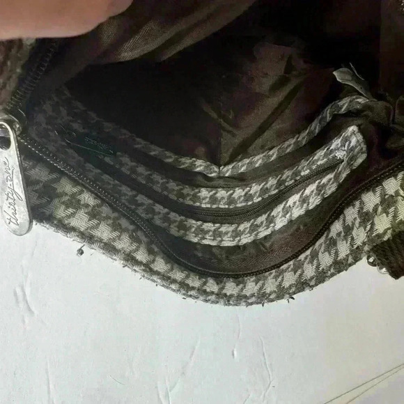 THIRTY-ONE Gray bag with brown strap. Lots of pockets.  Cross body bag! - Picture 7 of 7